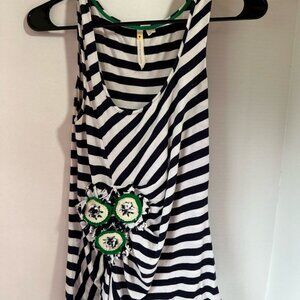 Little yellow button lightweight striped tank top size small anthropologie